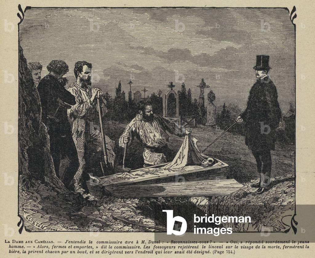 La Dame Aux Camelias by Alexandre Dumas fils (litho)