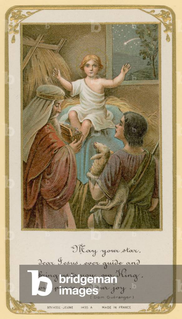 Mary your star, dear Jesus, ever guide and bring us to you, our King, our peace and our joy (chromolitho)