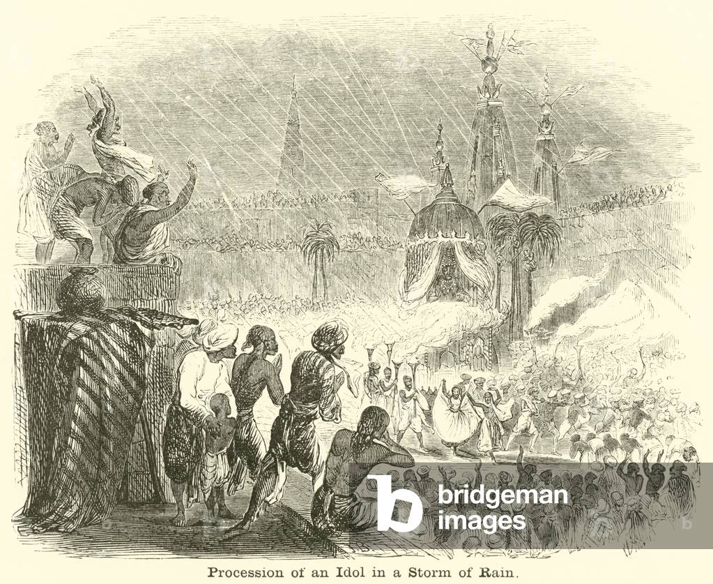 Procession of an Idol in a Storm of Rain (engraving)