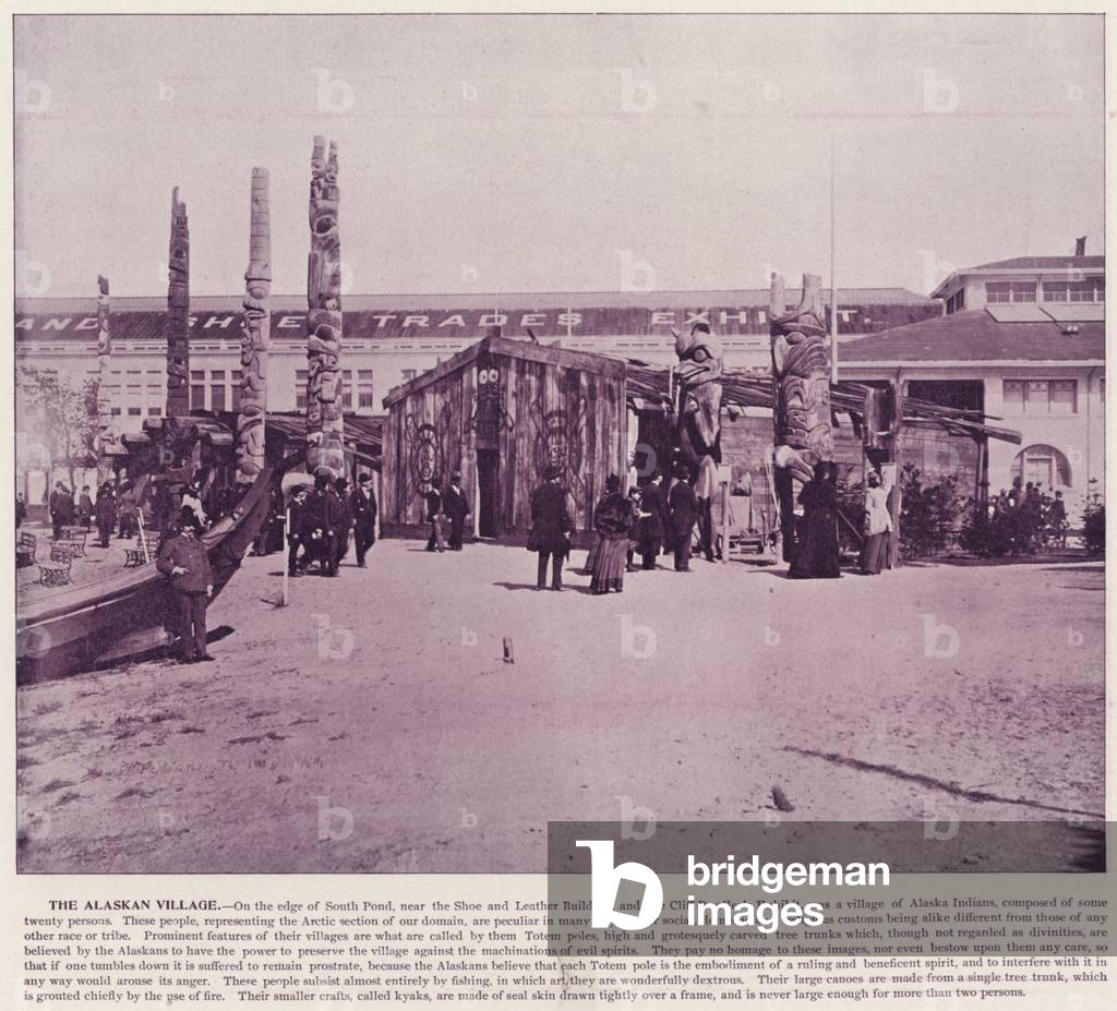 Chicago World's Fair, 1893: The Alaskan Village (b/w photo)