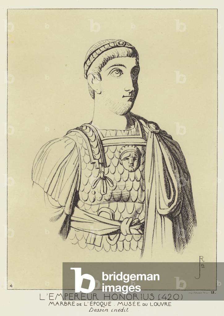 L'empereur Honorius (colour litho)