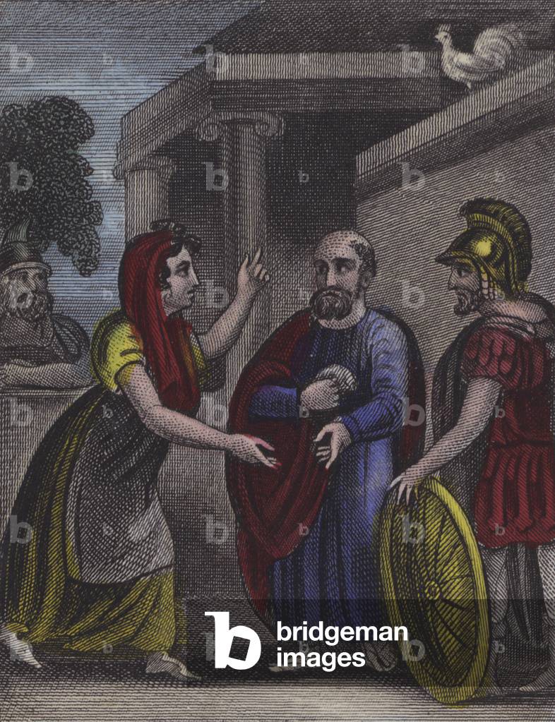 Illustration for Scripture History for the Improvement of Youth, c.1850 (coloured engraving)