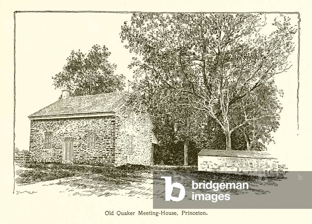 Old Quaker Meeting-House, Princeton (engraving)