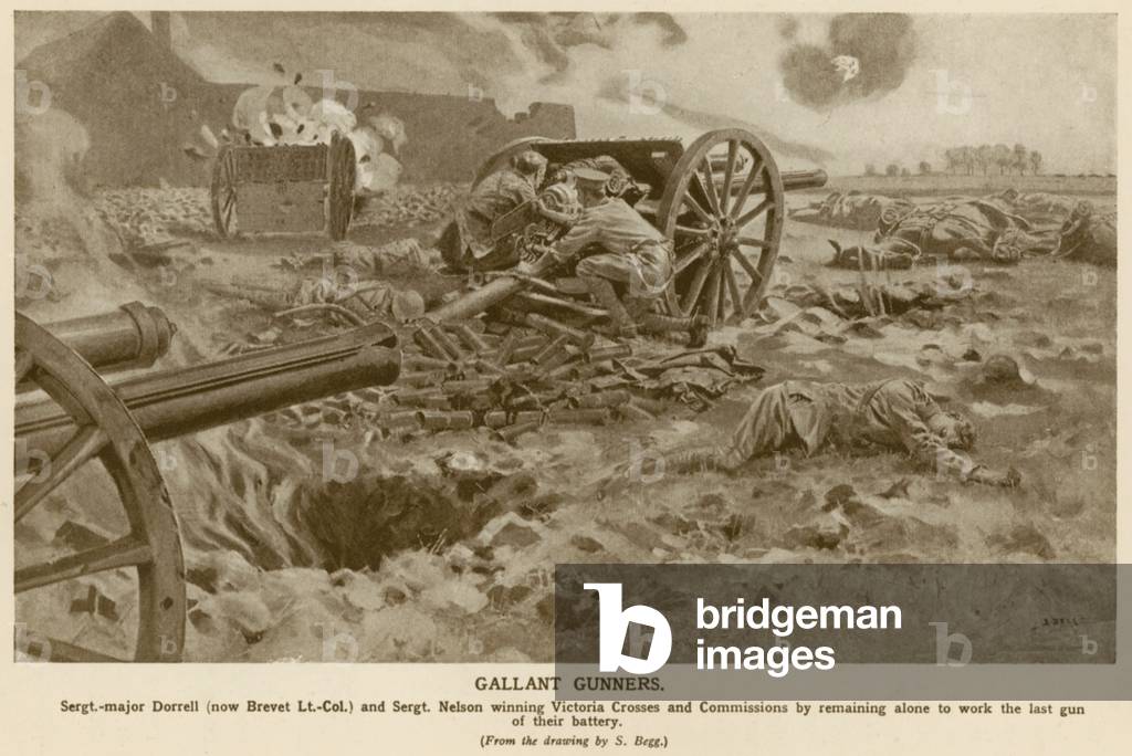 Gallant Gunners, World War I, 1914 (litho)