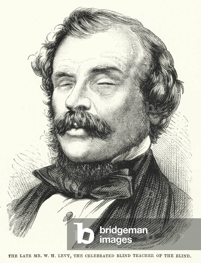 The late Mr W H Levy, the Celebrated Blind Teacher of the Blind (engraving)