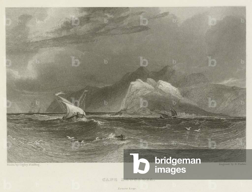 Cape Leucadia, Lovers Leap (engraving)