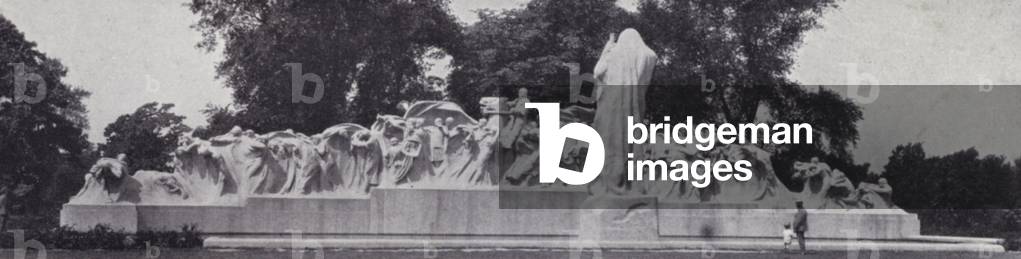Chicago: The Fountain of Time, Lorado Taft's Masterpiece in Washington Park (b/w photo)