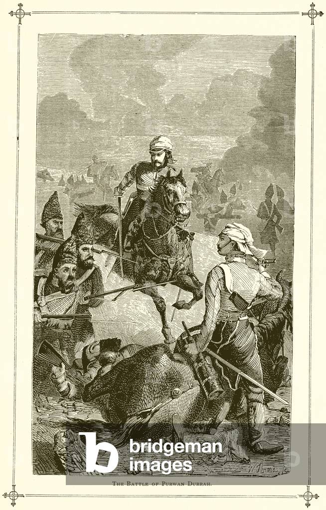 The Battle of Purwan Durrah (engraving)