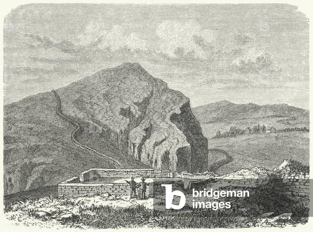 Remains of the Wall of Severus, north of Hadrian's Wall (engraving)