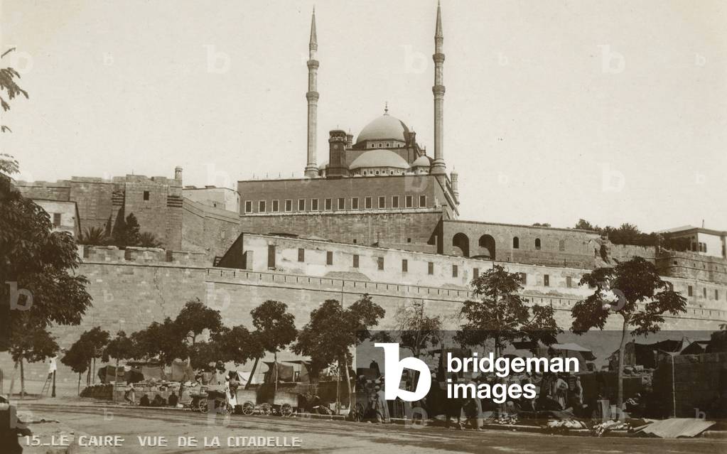 Le Caire, Vue De La Citadelle (b/w photo)