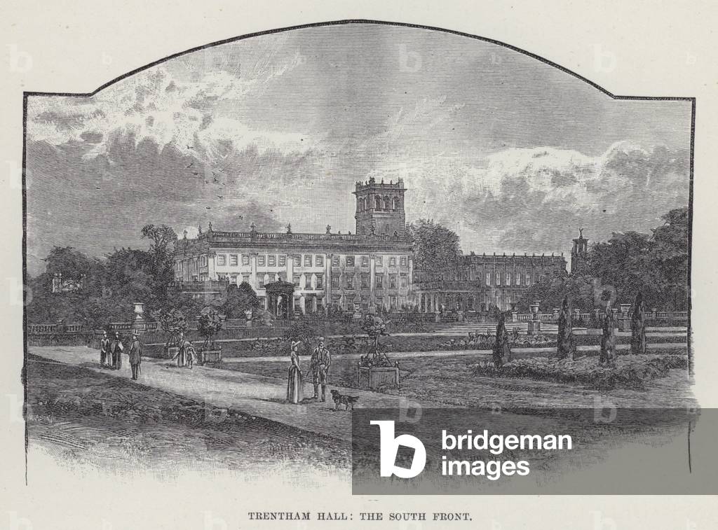 Trentham Hall, The South Front (litho)