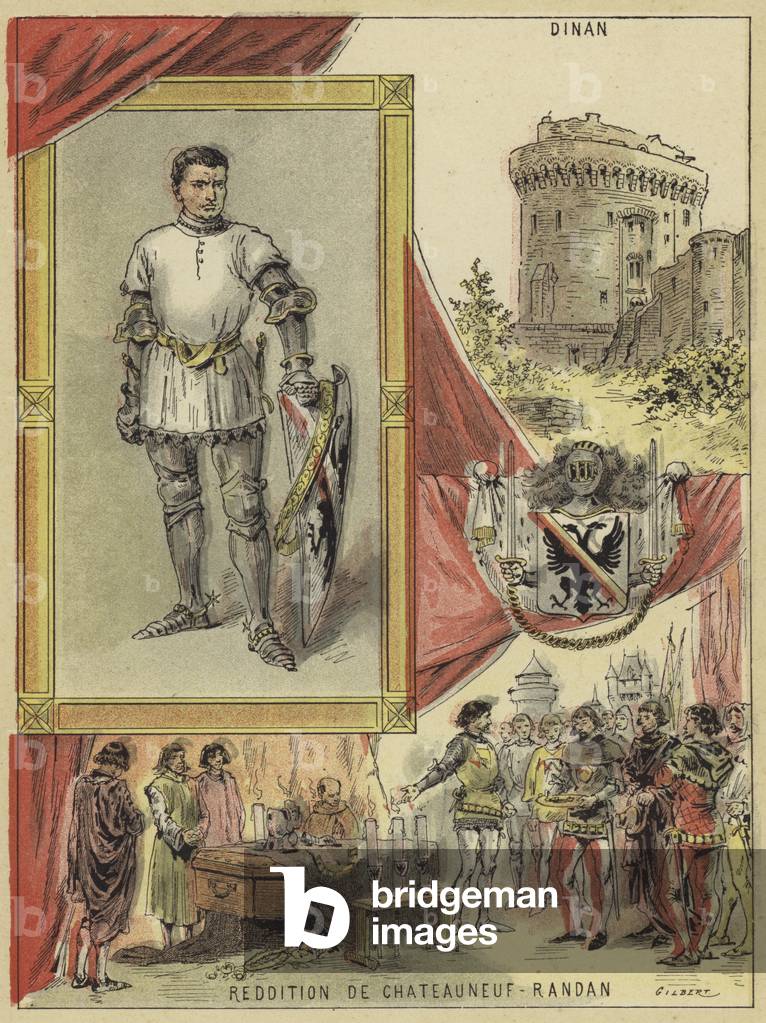 Bertrand Du Guesclin, 1320-1380 (colour litho)