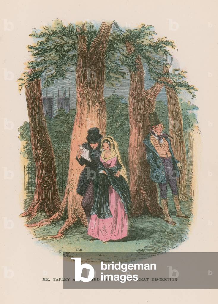 Illustration for Martin Chuzzlewit (colour litho)
