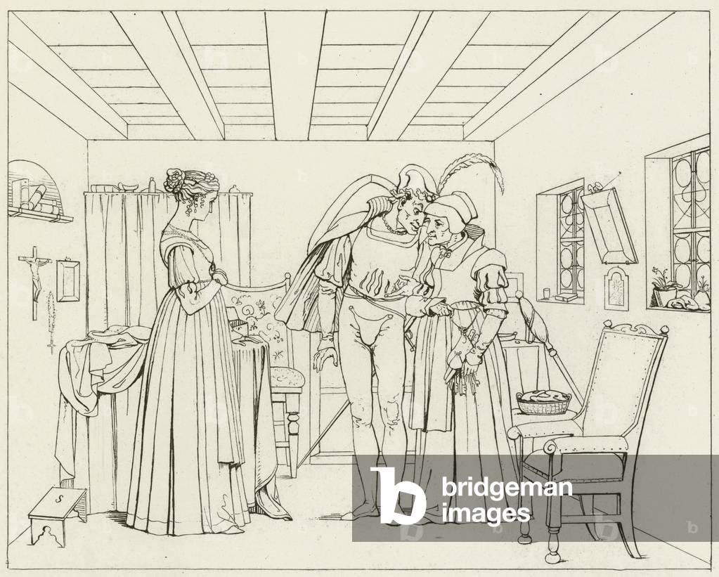 Illustration for Goethe's Faust (engraving)