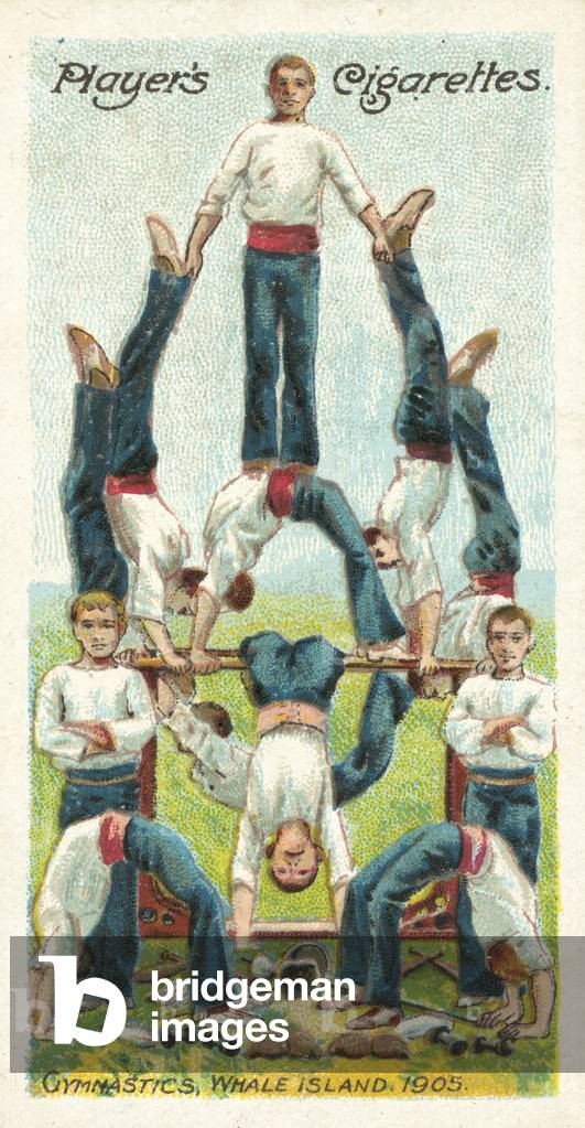 Gymnastics, Whale Island, 1905 (chromolitho)