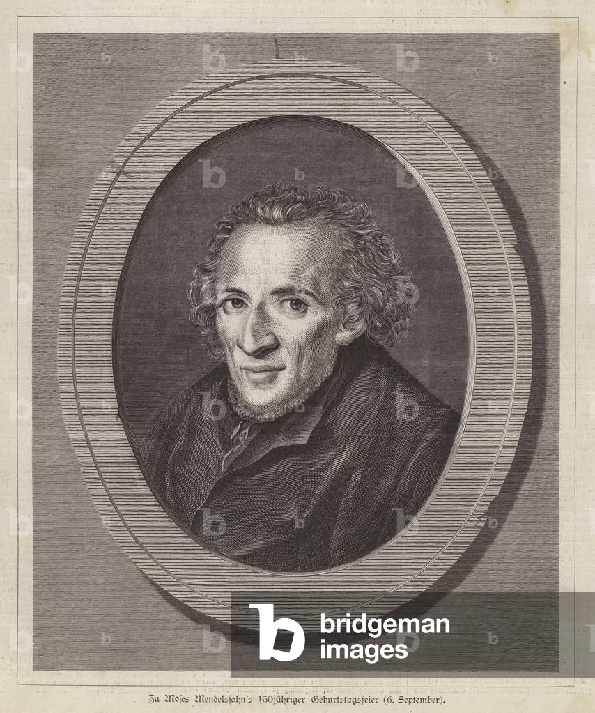 Moses Mendelssohn, German Jewish philosopher (engraving)