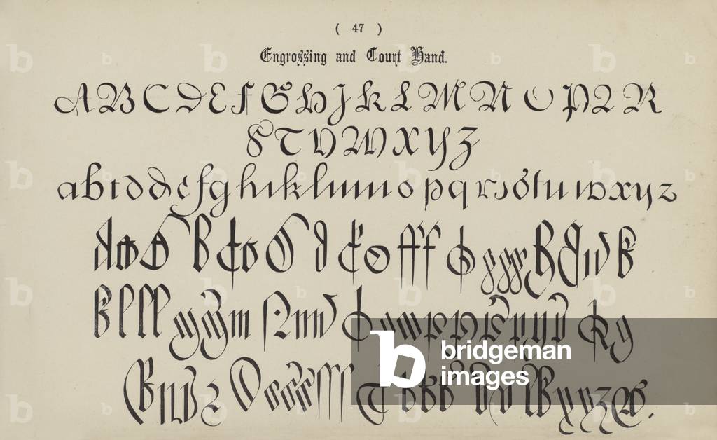 Engrossing and Court Hand (engraving)