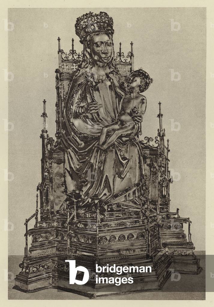 Osnabruck, Thronende Muttergottes (b/w photo)