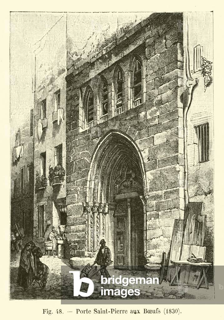 Porte Saint-Pierre aux Boeufs, 1830 (engraving)