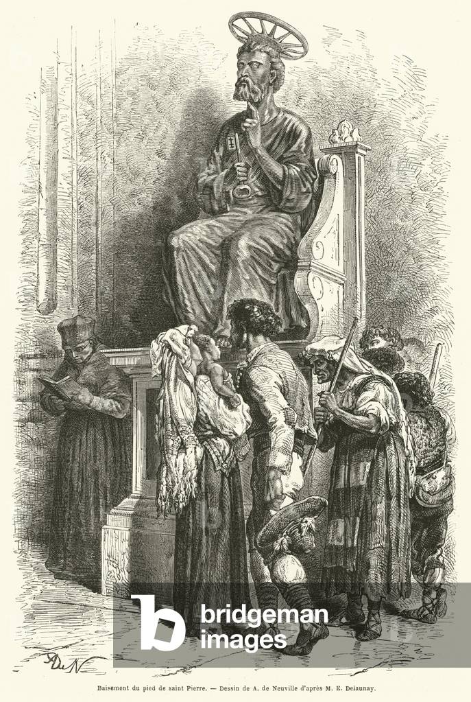 Baisement du pied de saint Pierre (engraving)