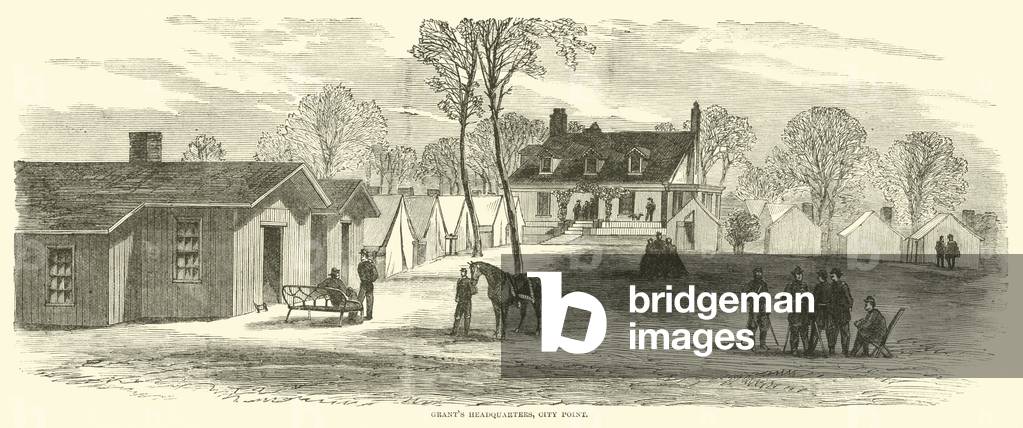 Grant's Headquarters, City Point, January 1865 (engraving)