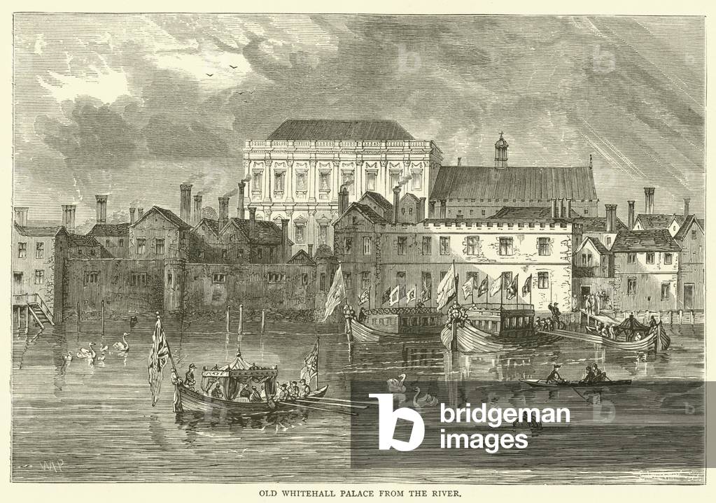 Old Whitehall Palace from the River (engraving)