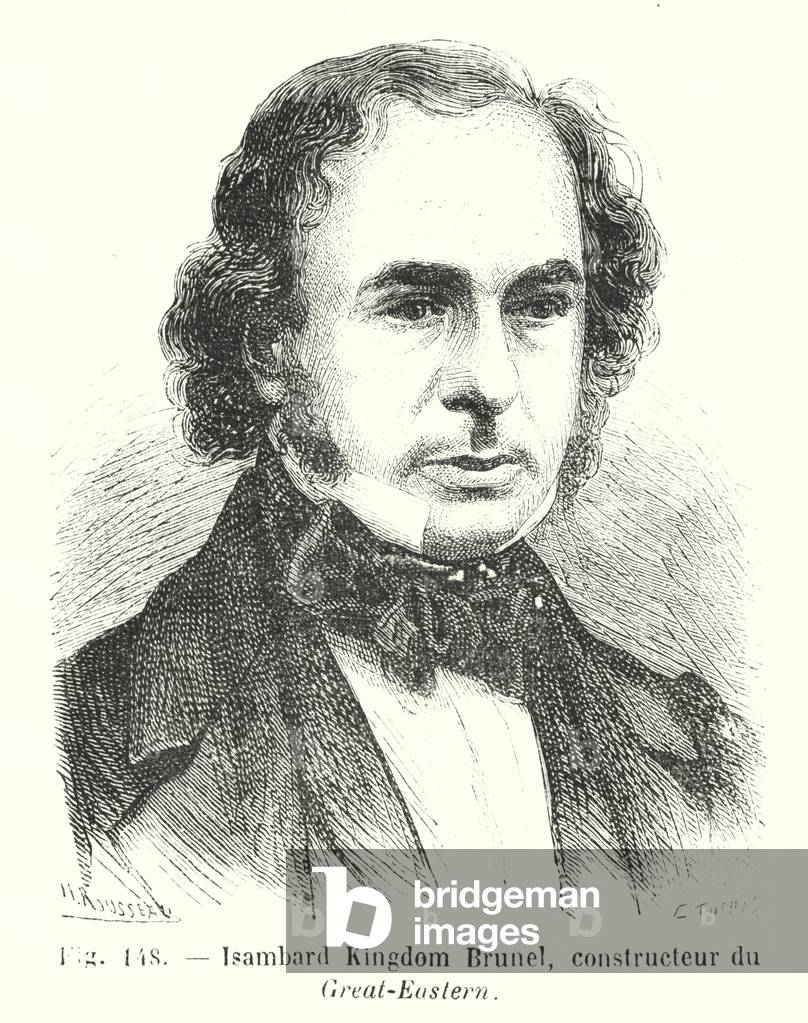 Isambard Kingdom Brunel, constructeur du Great-Eastern (engraving)