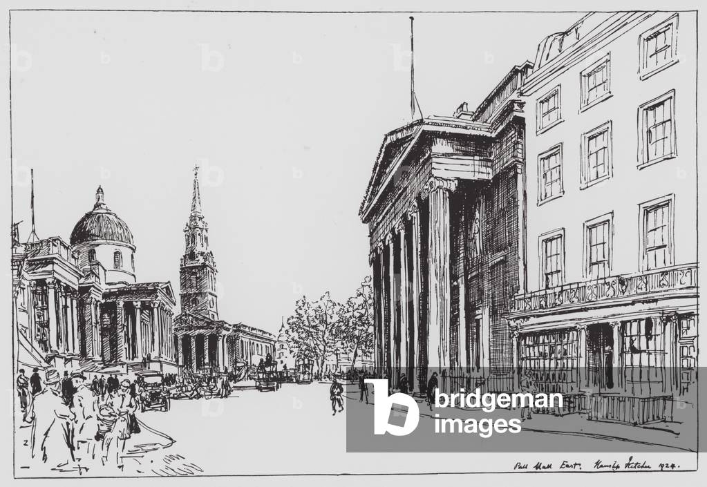 London: Pall Mall East (litho)