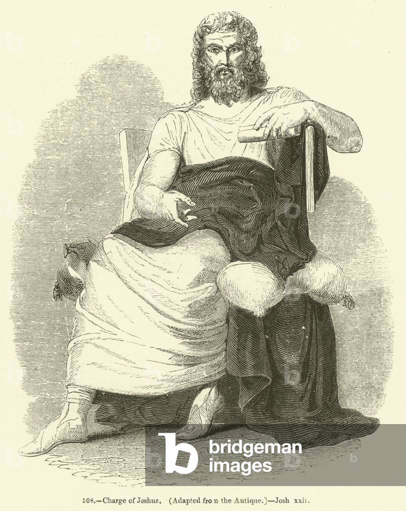 Charge of Joshua, adapted from the Antique, Joshua xxii (engraving)