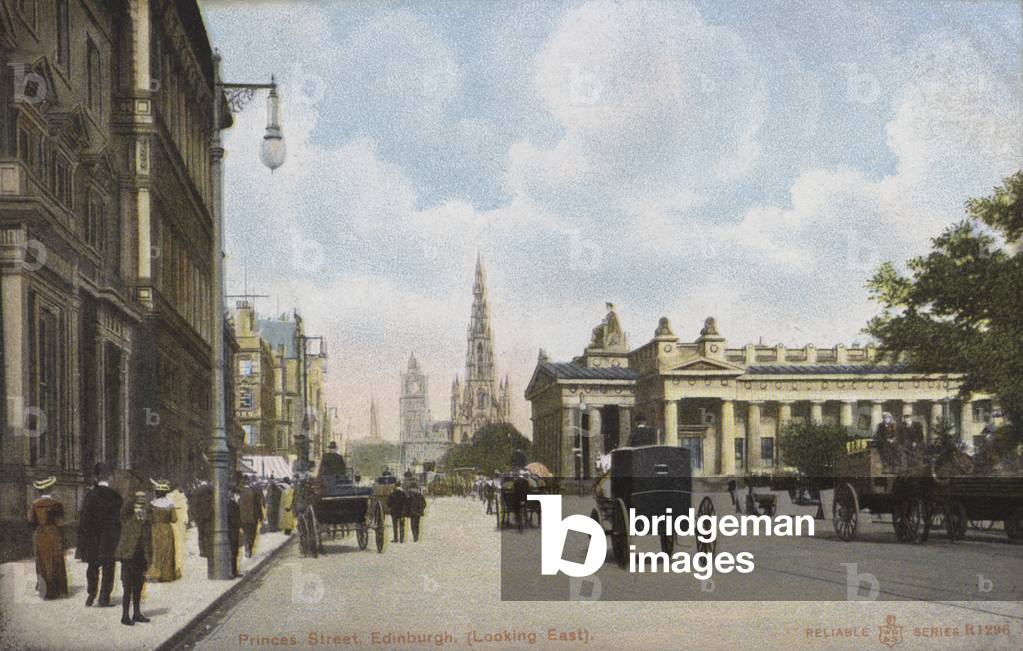Princes Street, Edinburgh (colour litho)