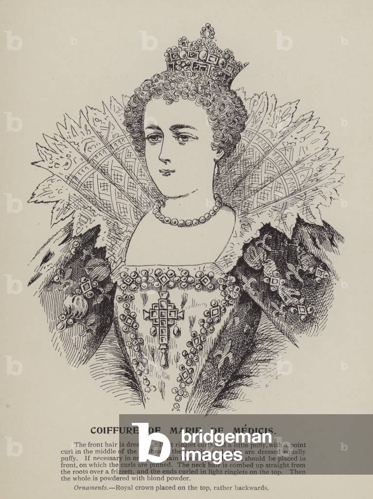 Coiffure of Marie de Medicis (engraving)