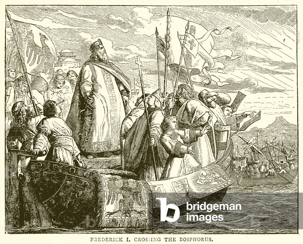 Frederick I crossing the Bosphorus (engraving)