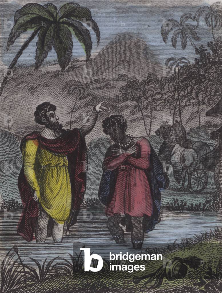 Illustration for Scripture History for the Improvement of Youth, c.1850 (coloured engraving)