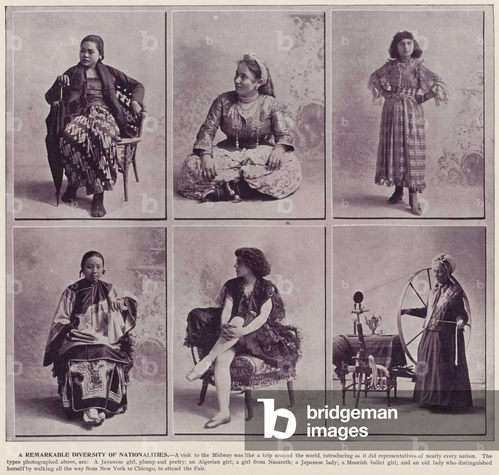 Chicago World's Fair, 1893: A Remarkable Diversity of Nationalities (b/w photo)