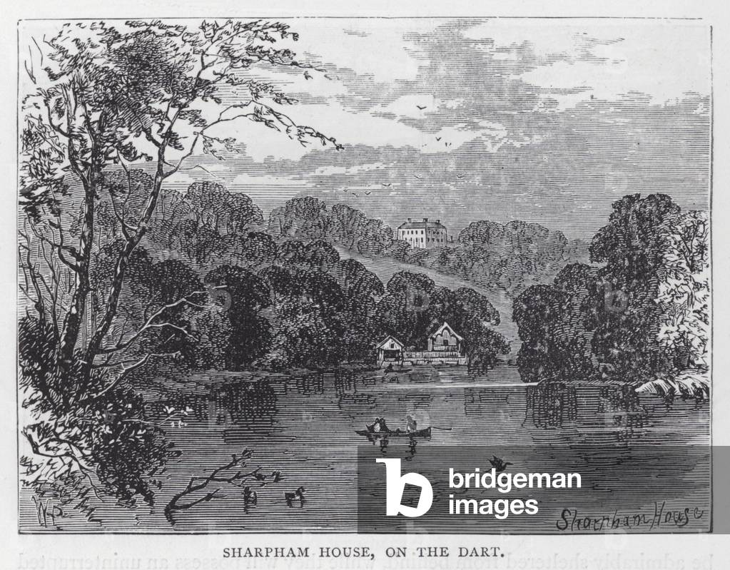 Sharpham House, on the Dart (engraving)