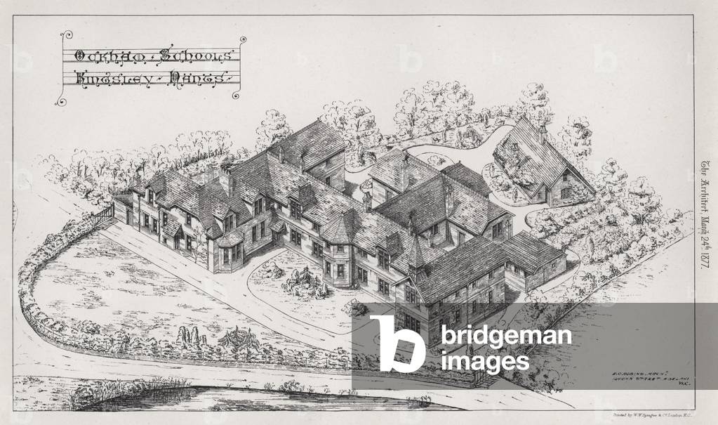 Ockham Schools, Kingsley, Hants (engraving)