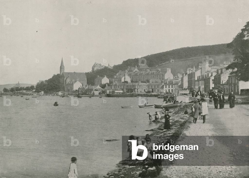 Port Bannatyne, a Pleasant Walk (b/w photo)