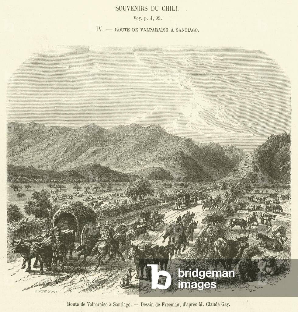 Route de Valparaiso a Santiago (engraving)