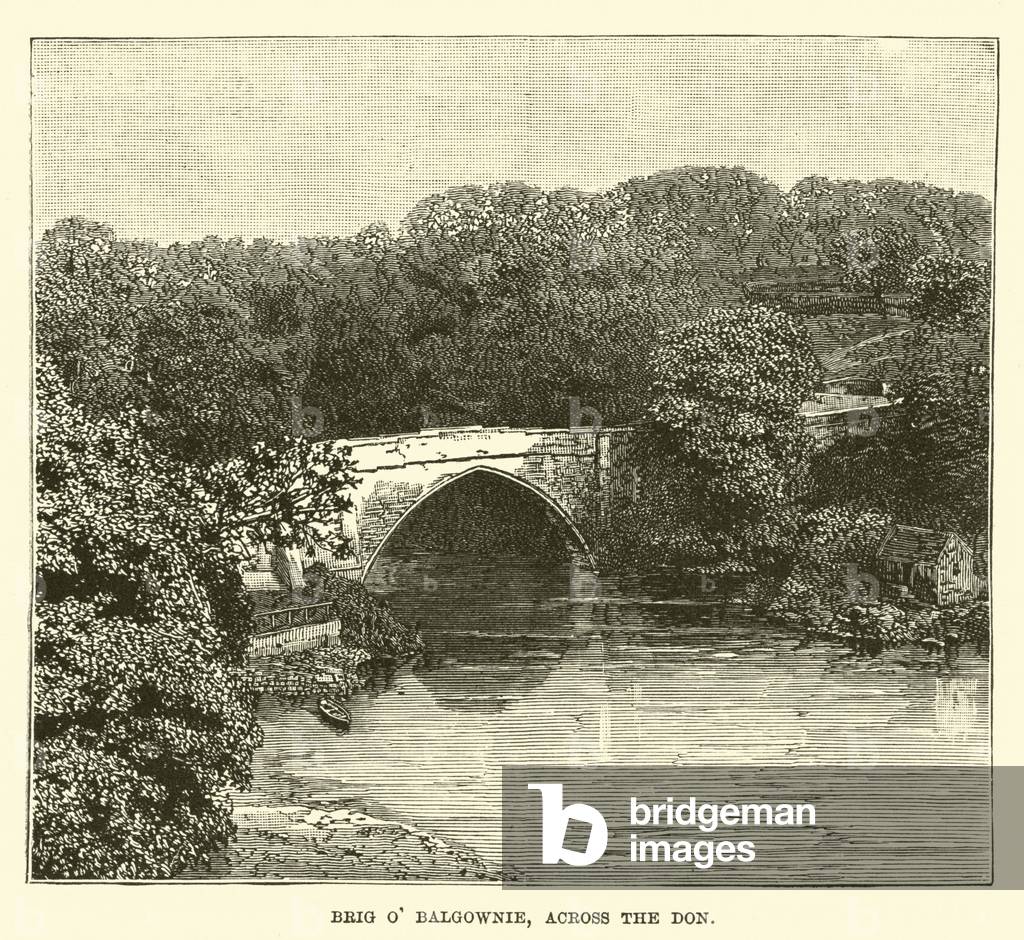 Brig o' Balgownie, across the Don (engraving)