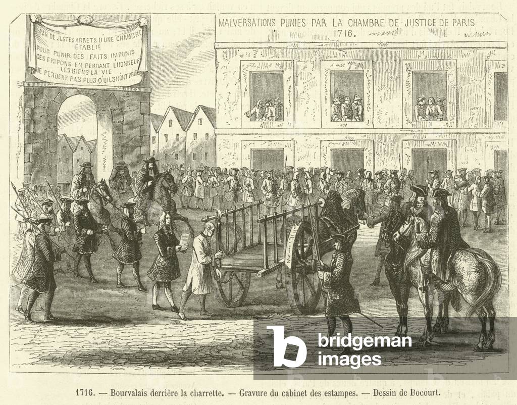 Bourvalais derriere la charrette (engraving)