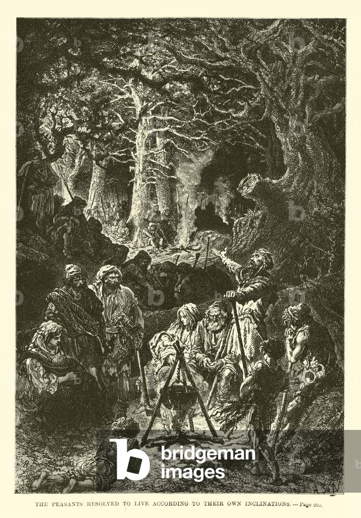 The Peasants resolved to live according to their own inclinations (engraving)