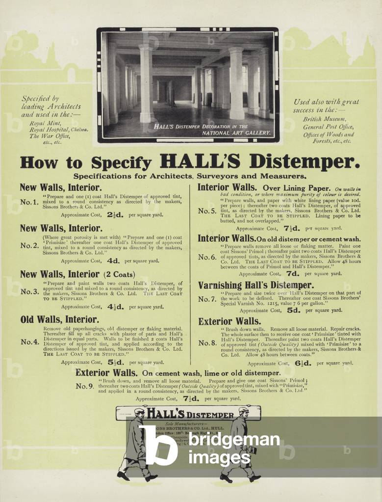 Page from The Architects' Compendium (colour litho)