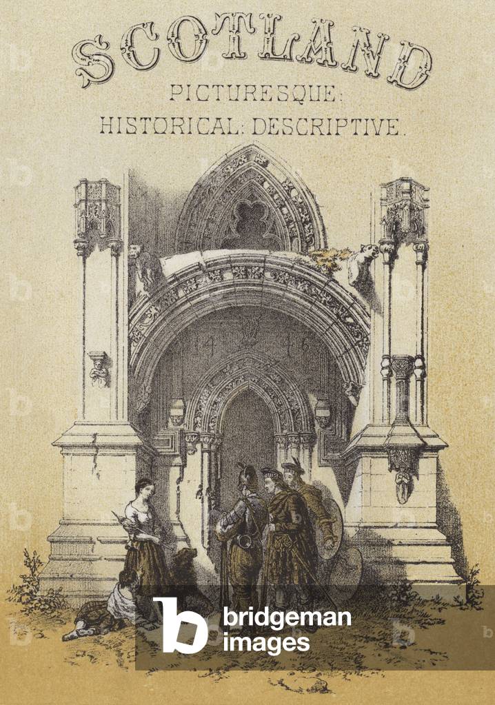 Entrance to Roslin Chapel (chromolitho)