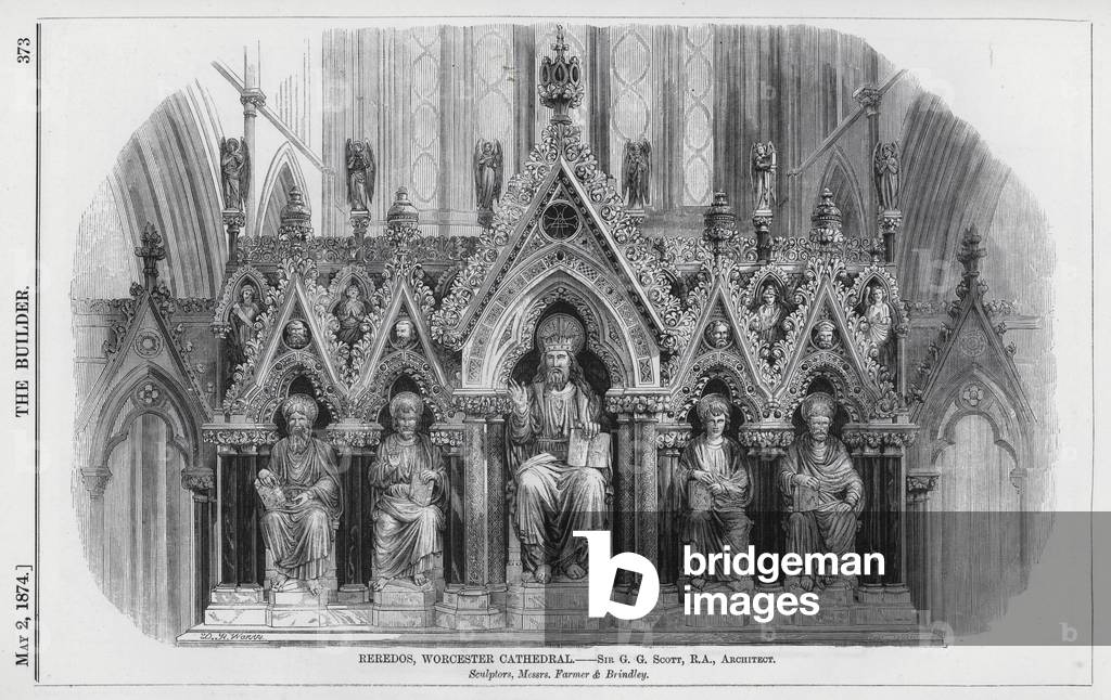 Reredos, Worcester Cathedral (engraving)