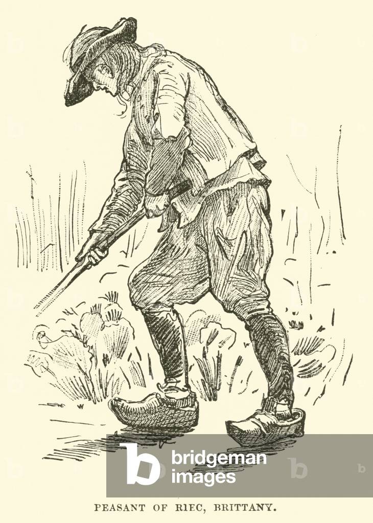 Peasant of Riec, Brittany (engraving)