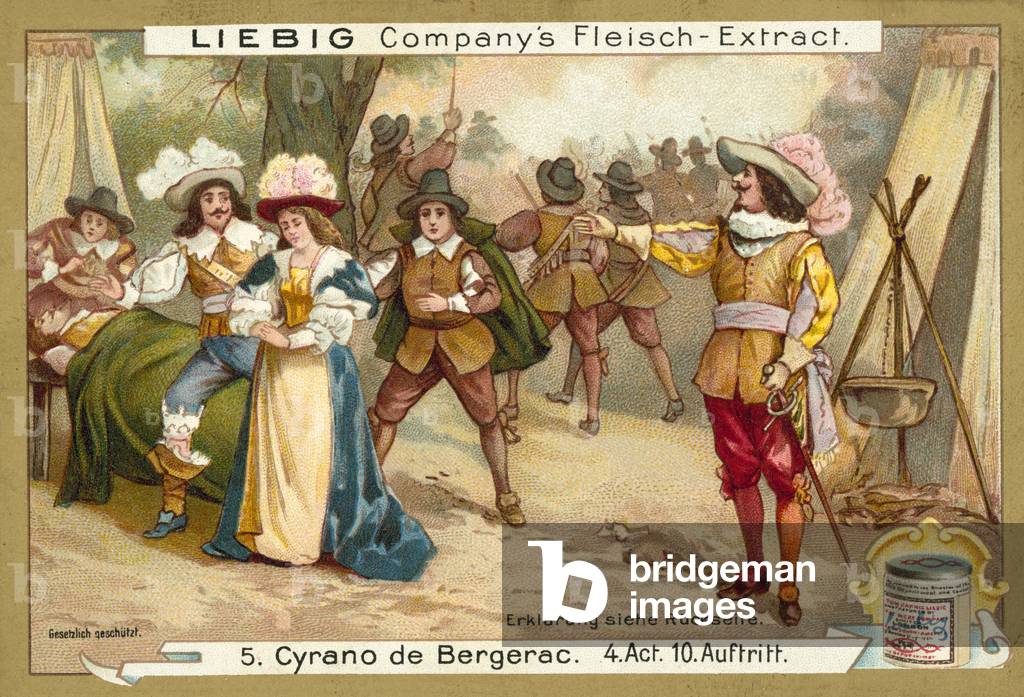 Scene from Cyrano de Bergerac (chromolitho)