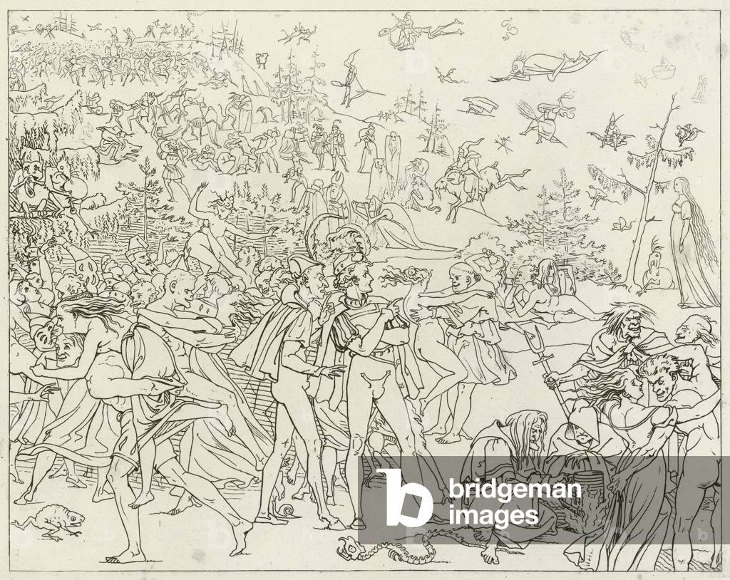 Illustration for Goethe's Faust (engraving)