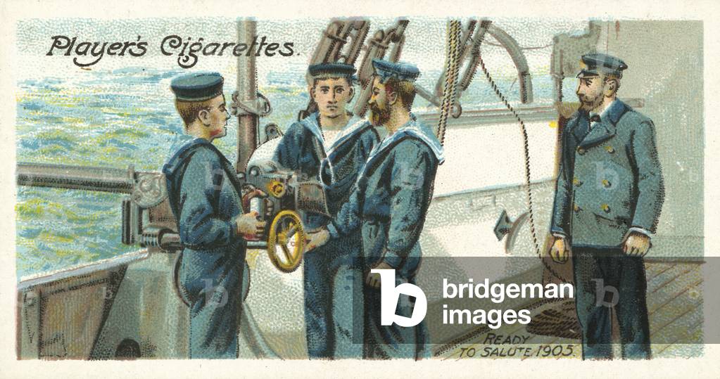Ready to salute, 1905 (chromolitho)
