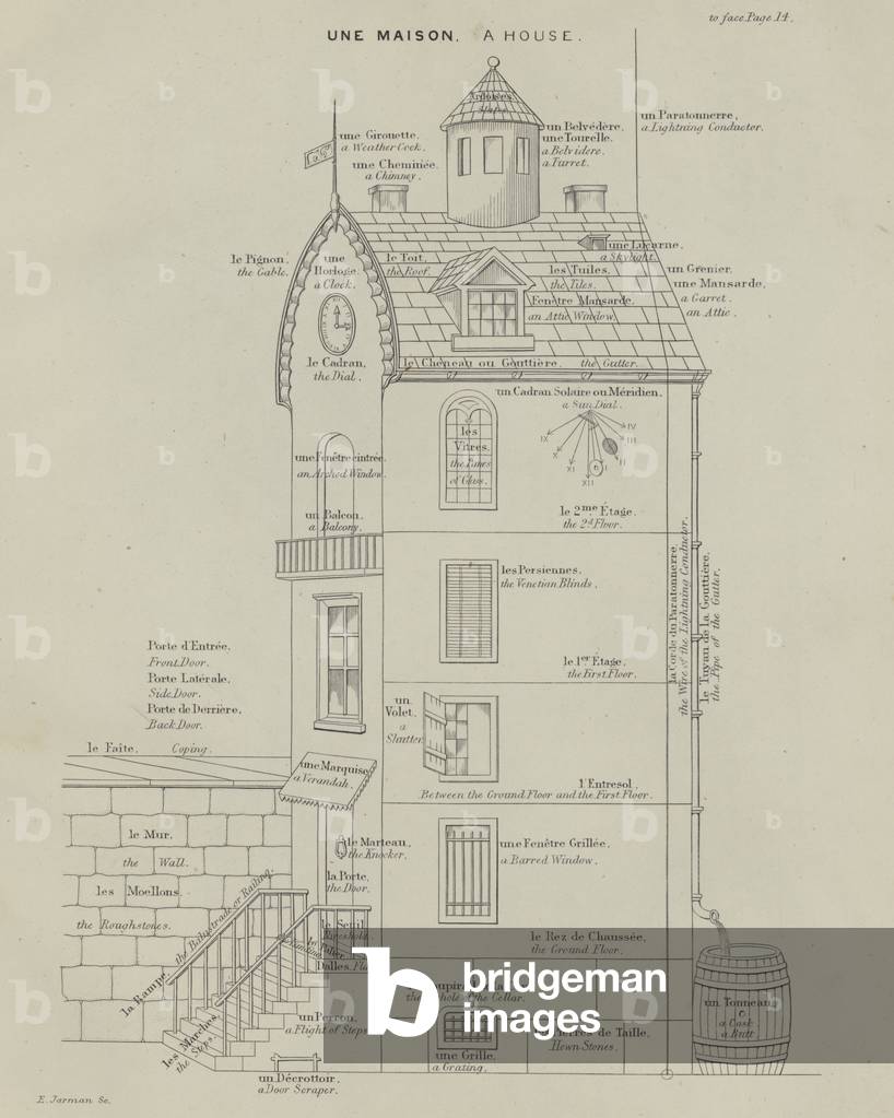Une maison - a house (engraving)