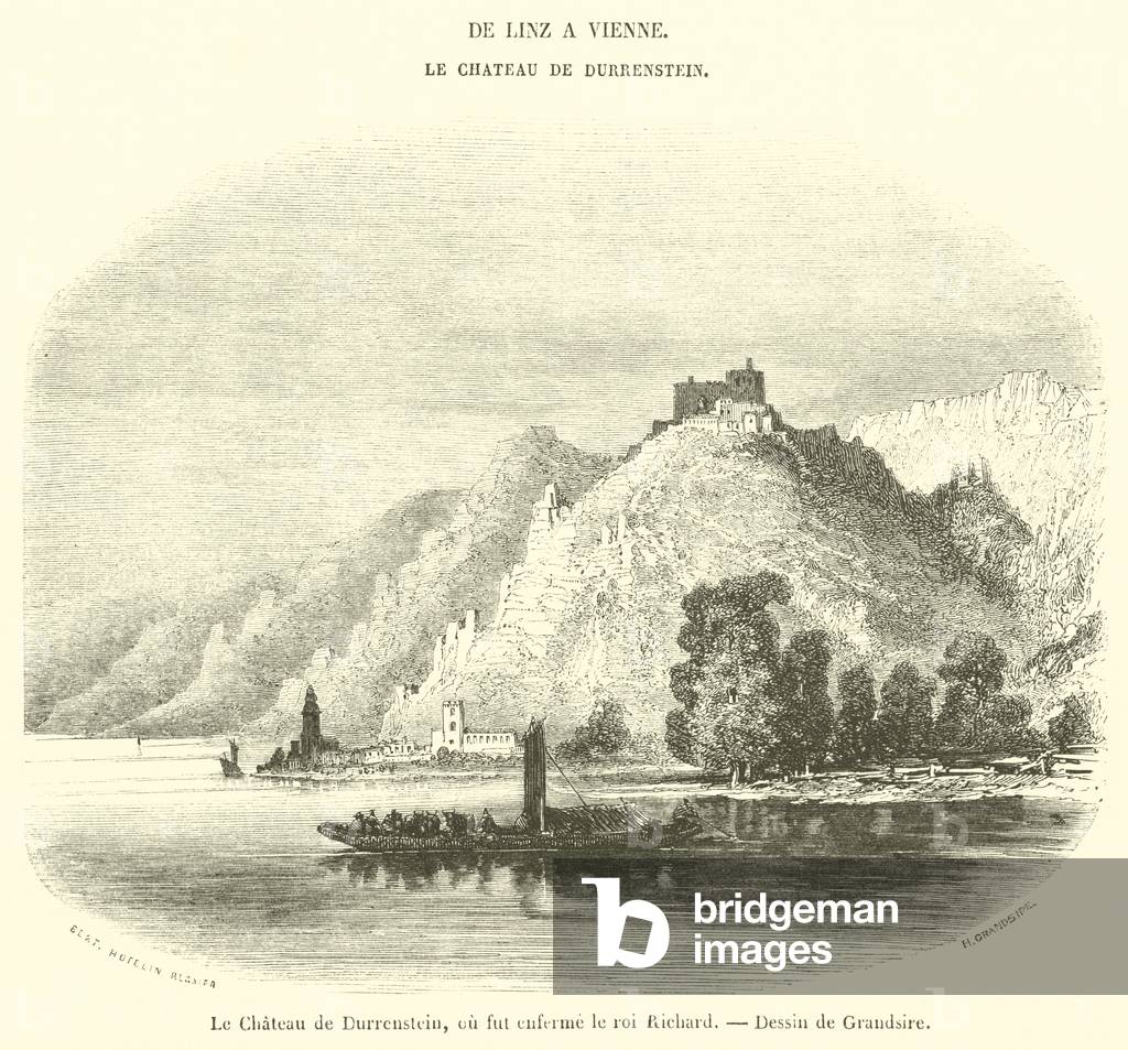 Le Chateau de Durrenstein, ou fut enferme le roi Richard (engraving)